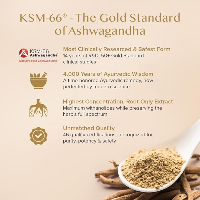 VAHDAM Ashwagandha Coffee with Turmeric, Lion’s Mane & Chaga Mushroom | Clinically Proven KSM 66 Ashwagandha & Pure Arabica Coffee | Stress & Cortisol Support, Better Energy - 40 servings