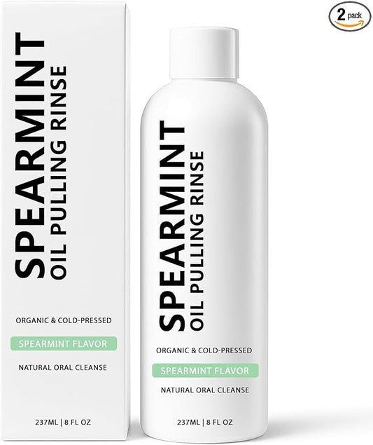 Oil Pulling Rinse - Natural Oral Cleanse & Teeth Whitener, WhiteOil Pulling Rinse, Mouthwash with Organic Cold-Pressed Coconut 𝐎il, Fresh Breath, Say Goodbye to Bad Breath (1)