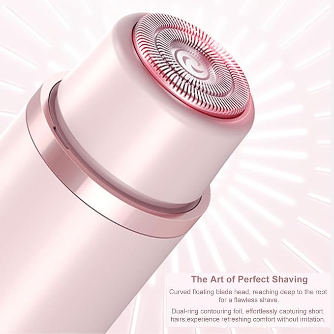 Dermave Bikini Shaver,2025 New Dual Head Shaver Women, 2 in 1 Wet & Dry Waterproof Electric Bikini Trimmer for Women,Pink