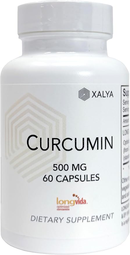Longvida Curcumin 500 mg 60 Capsules - High Absorption 285x More Bioavailable Curcumin Supplement Non-GMO, Vegan & Gluten Free 60 Servings