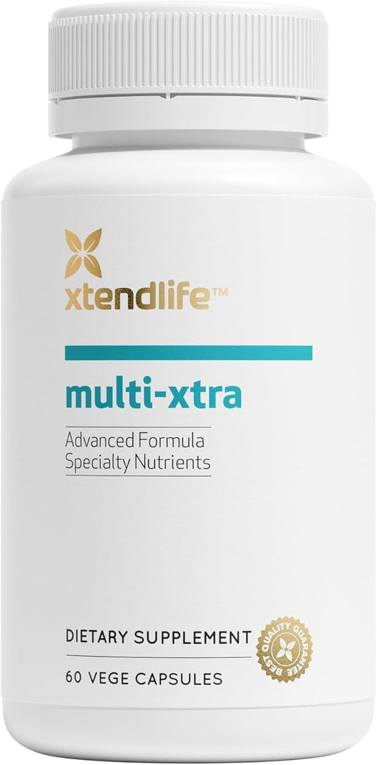 Xtendlife Multi-Xtra Multivitamin for Immune, Heart & Energy Support - 40+ Bioavailable Vitamins, Minerals, Antioxidants & Herbs - for Men, Women & Children - 30 Day Supply