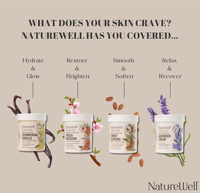 NATURE WELL Lavender Smooth & Soften Moisturizing Cream For Face, Body, & Hands, Calming & Soothing, Infused With Natural Oils & Extracts, Restores Skin Moisture Barrier, 16 Oz