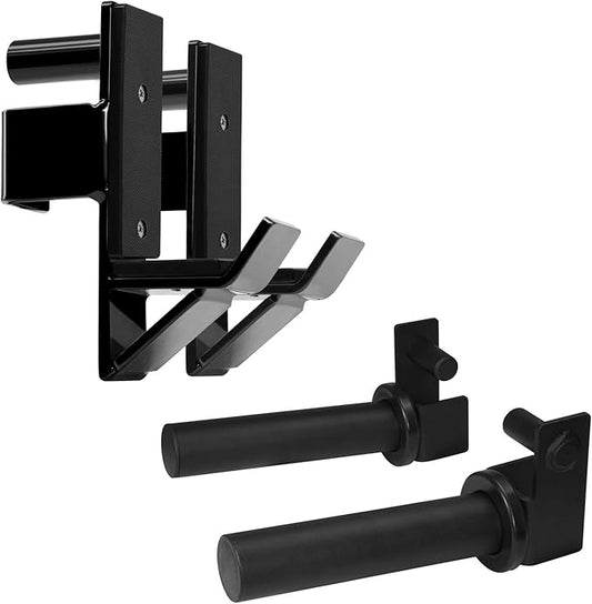 Yes4All Power Rack J-Hooks & Attachments – Heavy Duty Barbell Holders Compatible with 2x2 & 3x3 Power Racks for Home Gym