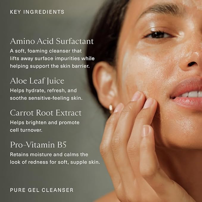 Oak Essentials Pure Gel Cleanser | Clarifying Gel Face Wash with Aloe and Amino Acids | Removes Dirt & Oil Without Drying, 5 Fl Oz