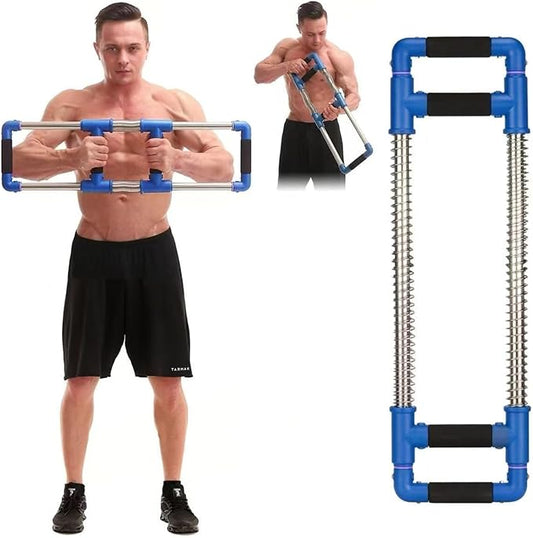 GoFitness Push Down Machine - Chest Exerciser at Home Workout Equipment, Arm Trainer - Portable Spring Resistance Exercise Gym Kit for Home, Travel or Outdoors