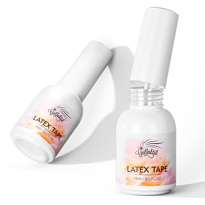 Liquid Latex for Nails 2 Pack, 15ml Fast Drying Peel Off Cuticle Guard, Nail Polish Barrier Protector for Nail Art DIY Manicure