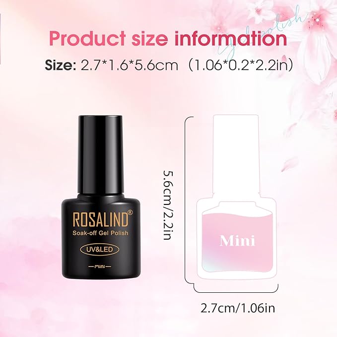 ROSALIND Jelly Gel Polish - 12 Colors Clear Translucent Gel Nail Polish Set Sheer Transparent Effect Soak Off UV Set Summer Nail Art Collection Manicure Gift for Women