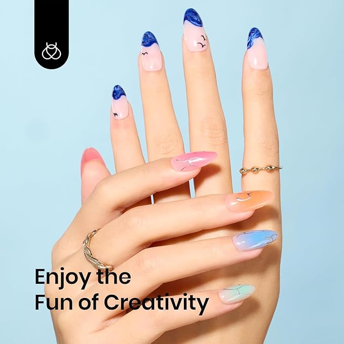 Beetles Blooming Gel Nail Polish HEMA Free, Blossom Gel Polish 1 Pcs 20ml with Nail Brush for Spreading Effect Marble Natural Stone Watercolor Floral Soak off U v DIY Nails Gifts for Women