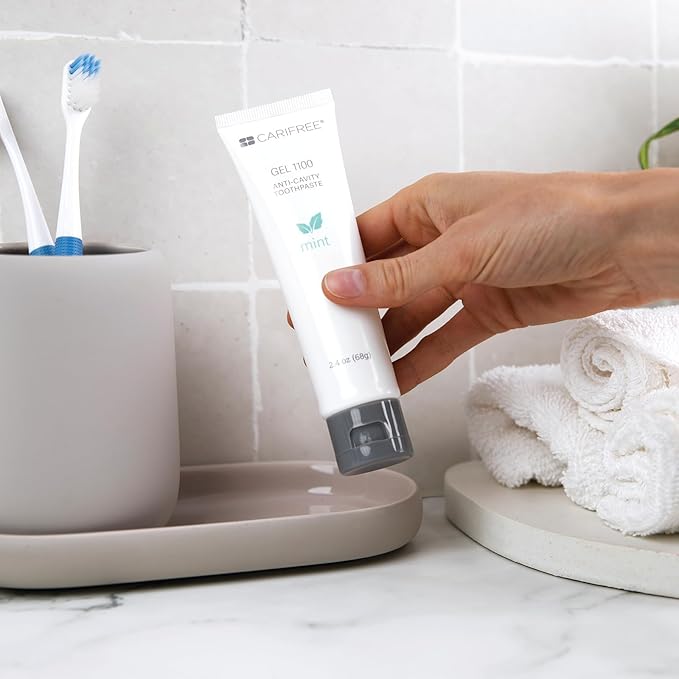 CariFree Maintenance & Prevention Kit, Mint Flavored | Anti-Cavity Fluoride Toothpaste & Mouthwash Freshens Breath and Moistens Mouth | Dentist Recommended for Oral Care (6 Piece Set)