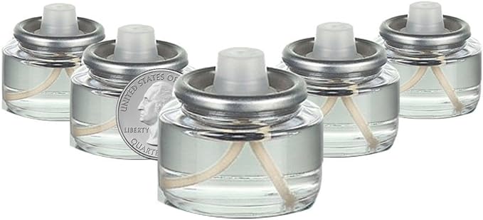 D'light Online HD8-180 Liquid Wax Disposable Clear 8 Hour Tea Light Fuel Cell Oil Candle Cartridge Disposable Liquid Paraffin Shabbos Candles - Set of 180 Liquid Tealights