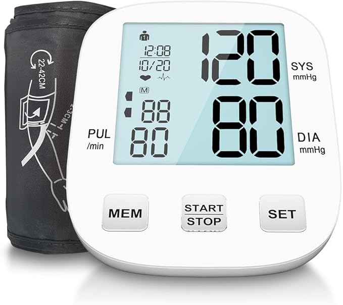 Blood Pressure Monitor-HOLFENRY Blood Pressure Monitors for Home use, Accurate Upper Arm Automatic Digital BP Machine with 9-17inches Blood Pressure Cuff and AAA Batteries