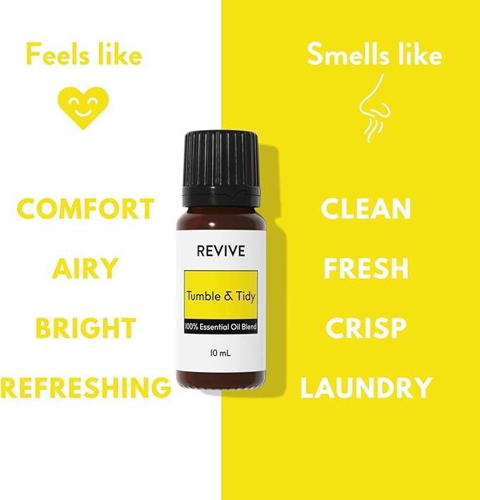 Tumble & Tidy Essential Oil Blend by Revive Essential Oils - 100% Pure Therapeutic Grade, for Diffuser, Humidifier, Massage, Aromatherapy, Skin & Hair Care