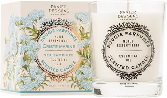 Panier des Sens – Sea Samphire Candle - Scented Candles for Home - Essential Oil Candle - Aromatherapy Candles for Relaxation Made in France - Long Lasting & 100% Natural Cotton Wick - Vegan – 6.3 oz