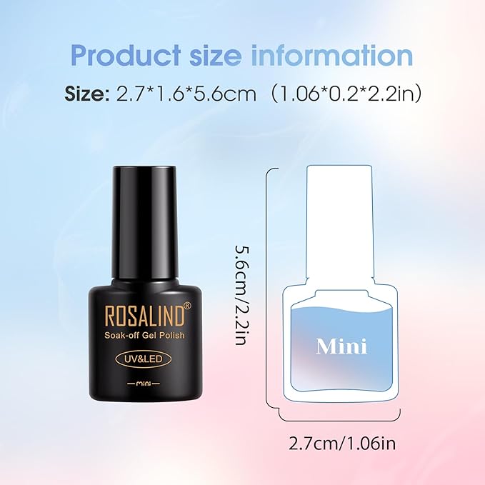 ROSALIND Glitter Sequins Gel Polish - 12 Colors Glitter Gel Nail Polish Set Stellar Shiny Effect Soak Off UV Set Super Sparkling Nail Art Collection Manicure Gift for Women