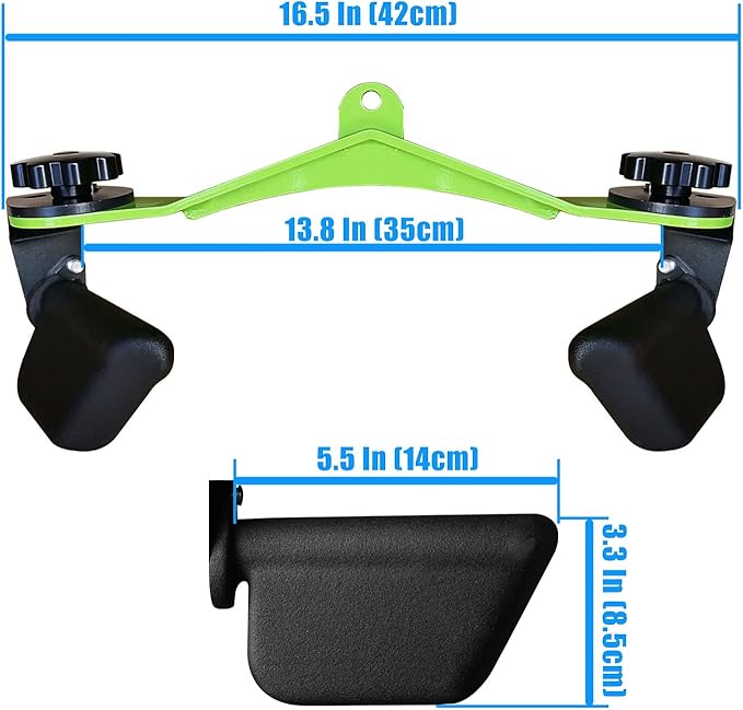 KORIKAHM Adjustable Lat Pull down Bar, Cable Machine Attachments for Gym, Home Gym Fitness T-bar Row Pulldown Attachments, Lat Pull Down Machine Wide Grip Neutral Grip Handle