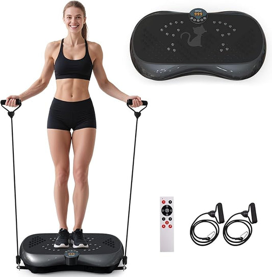 KRYLIX Vibration Plate Machine Exercise Platform for Whole Body Vibration Workout Weight Loss Lymphatic Drainage Fitness Platform Exercise Machine Vibrating Platform for Women Men