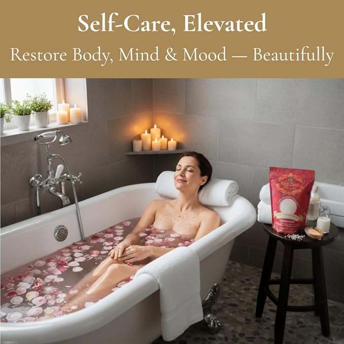 Mom Bomb Pink Himalayan Epsom Salt Bath Soak - Melon Scent – Natural Magnesium Salt with Essential Oils – Relaxing Aromatherapy for Stress Relief, Muscle & Foot Soak – Made in USA, 48 Ounce