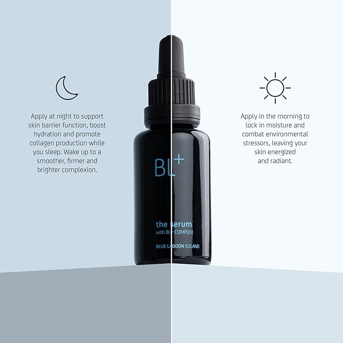 Blue Lagoon Iceland BL+ The Serum Daily Anti-Aging Facial Treatment | Sustainable, Bioactive Luxury Skincare (Full Size, 1 fl oz | 30 ml)