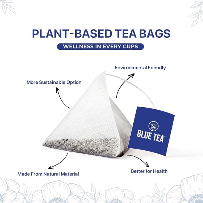 BLUE TEA - Butterfly Pea Flower Tea Gift Set (6 Flavors, 30 Count - Plant Based) | FLORAL FLAVOR | Caffeine Free - Non-Bitter - Herbal Tea - Variety pack - Flower Based | Gifts for Him and Her