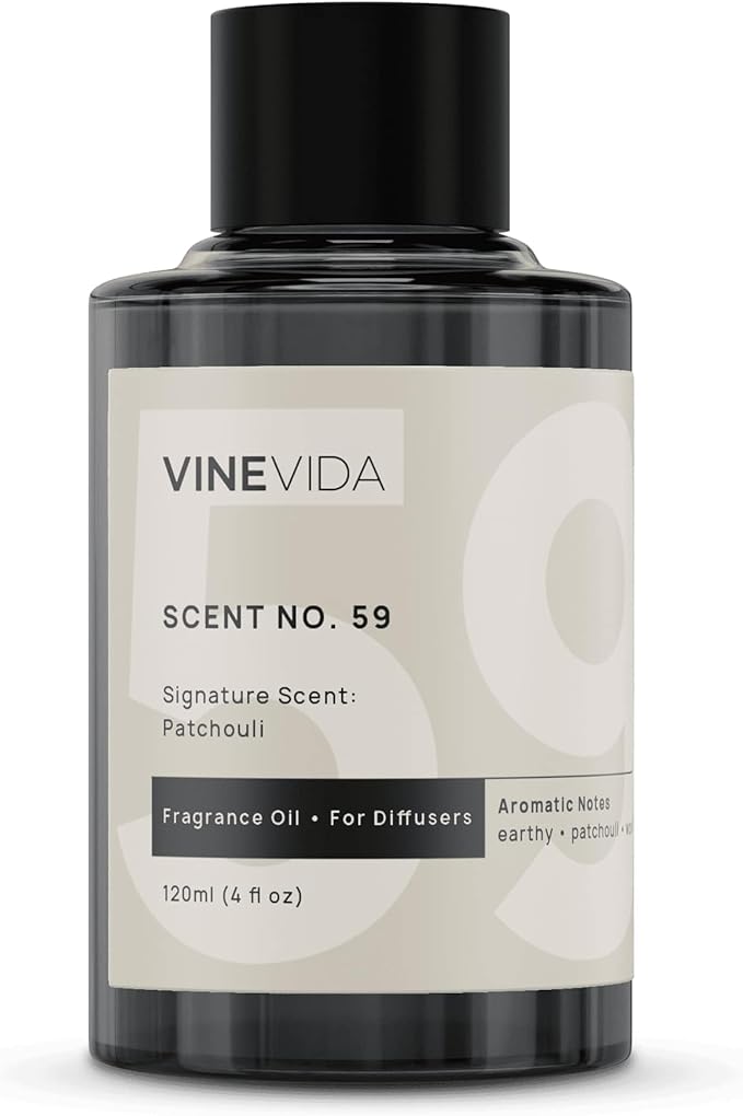 VINEVIDA [4 Fl Oz] Patchouli Fragrance Oil for Cold Air Diffusers, Essential Oils for Diffuser Oil Refill & Air Freshener Room Spray