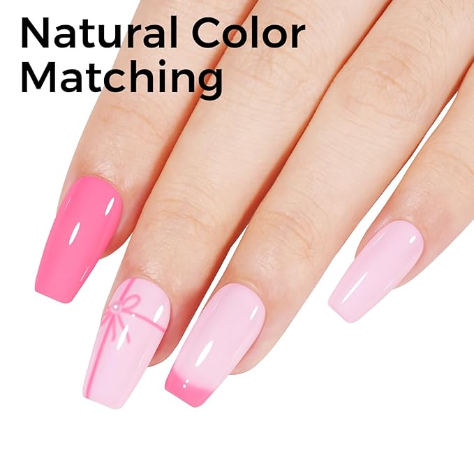 TOMICCA Bright & Pastel Pink Gel Nail Polish, Long Lasting UV Gel, Spring Summer Colors