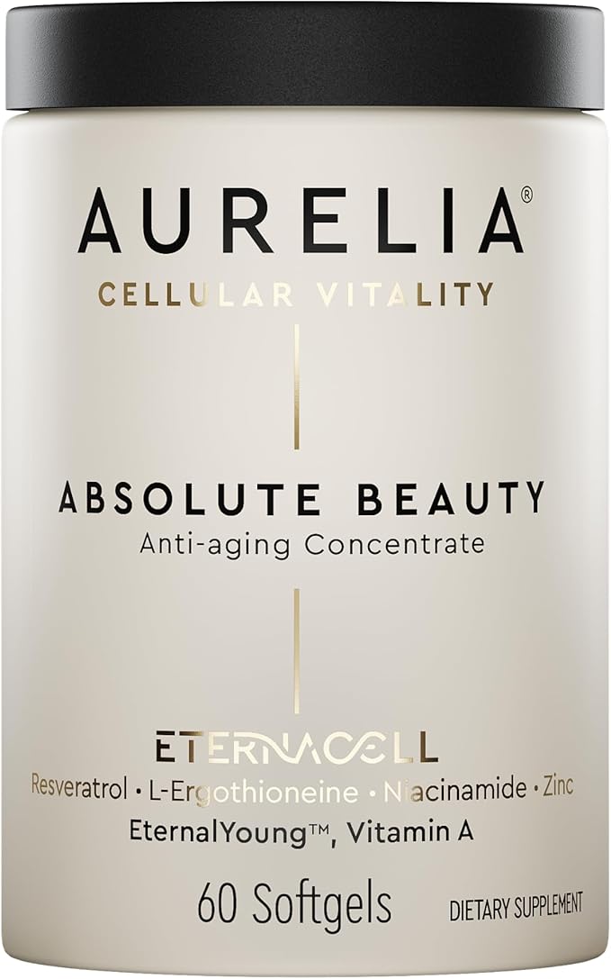 AURELIA Absolute Beauty | Advanced Cellular Anti-Aging Supplement | Increase Skin Moisture | with Zinc, Resveratrol, Niacinamide, Ergothioneine & Retinol