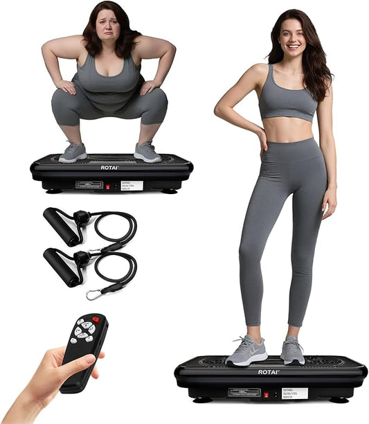 Vibration Plate Exercise Machine, Vibration Plate for Lymphatic Drainage & Weight Loss, Whole Body Vibration Plate 400 lbs Capacity, Shake Plate for Men and Women