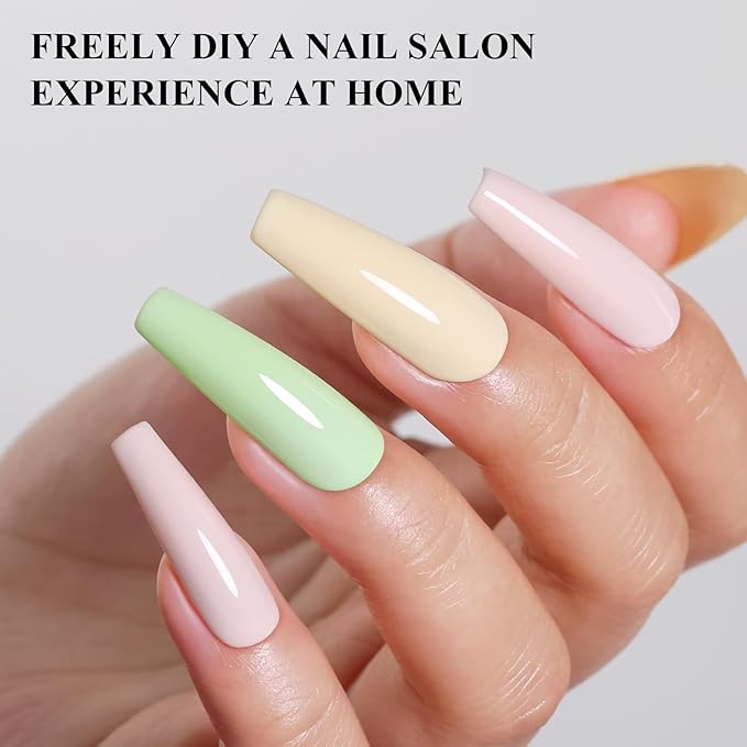 6 Colors Hema Free Macaron Gel Polish Pastel Pink Blue Yellow Green Purple Long Lasting Removable Summer Nail DIY Gift