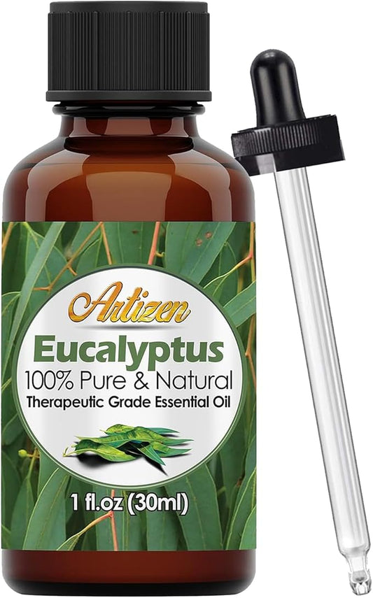 Artizen Eucalyptus Essential Oil - 30ml (100% Pure & Natural - Undiluted) - 1 Fluid Ounce - Therapeutic Grade - Aromatherapy & Sauna