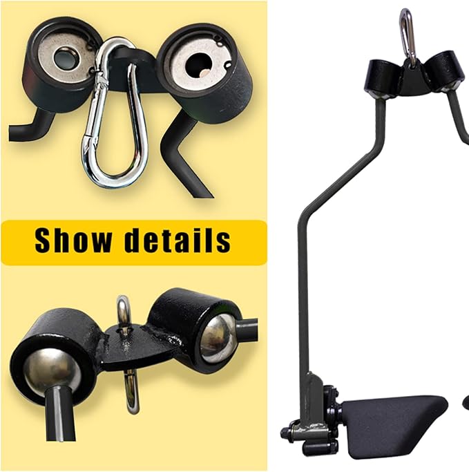 KORIKAHM Adjustable Lat Pull down Bar, Cable Machine Attachments for Gym, Home Gym Fitness T-bar Row Pulldown Attachments, Lat Pull Down Machine Wide Grip Neutral Grip Handle