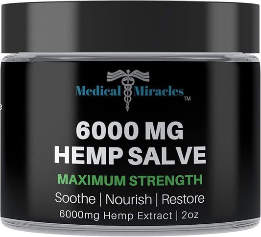 Medical Miracles 6000 MG Maximum Strength Healing Salve Use for HIPS, Joints, Neck, Back. Made with The Finest Available Ingredients