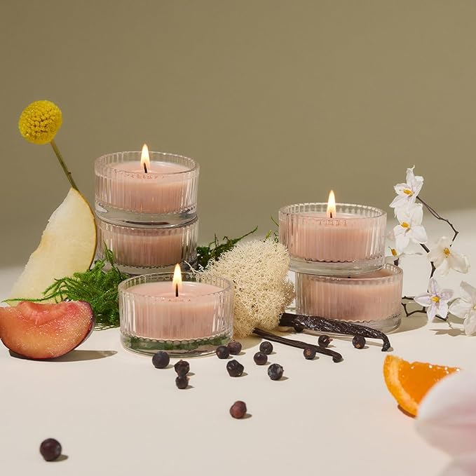 Snif G.O.A.T. Votive Candle Set, 5 Premium Scented Candles, 100% Cotton Fiber Wicks, Soy Wax Blend, Non-Toxic, Vegan