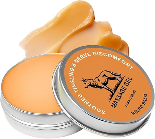 TheraWolf Neuro Balm – Joint & Muscle Soothing Cream with Arnica Oil, Camphor Blue & Chamomile Extract | Herbal Cooling Ointment for Daily Body Comfort & Care (1PCS)