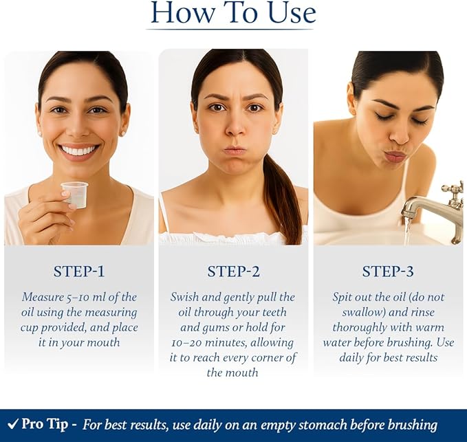 Blue Nectar Clove Oil Pulling for Mouth | Ayurvedic Mouth Wash for Oral Care | Natural Coconut Oil for Oral Care & Fresh Breath | Alcohol Free Mouthwash (9 Herbs, 6.76 Fl Oz)