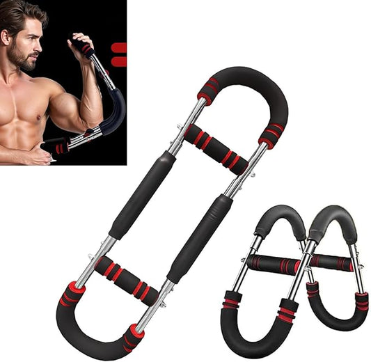 Twister Arm Exerciser,Adjustable Spring Workout Bar, Forearm Triceps Chest Enhanced Exercise Strengthener,Portable Home Fitness Equipment