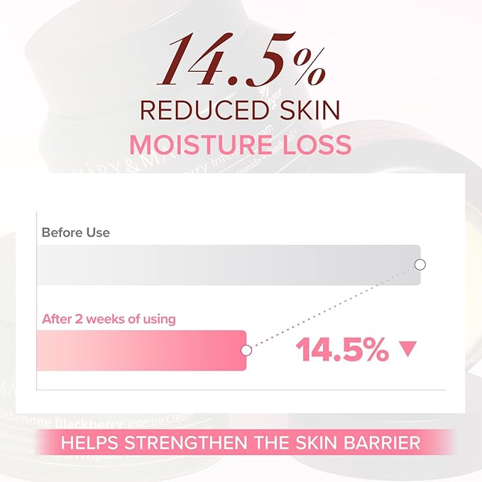 Mary&May Idebenone Blackberry Cream | Antioxidant Korean Moisturizer with 5 Ceramides & Hyaluronic Acid | Skin Barrier Repair & 48H Hydration | For All Skin Types (70g/2.46oz)