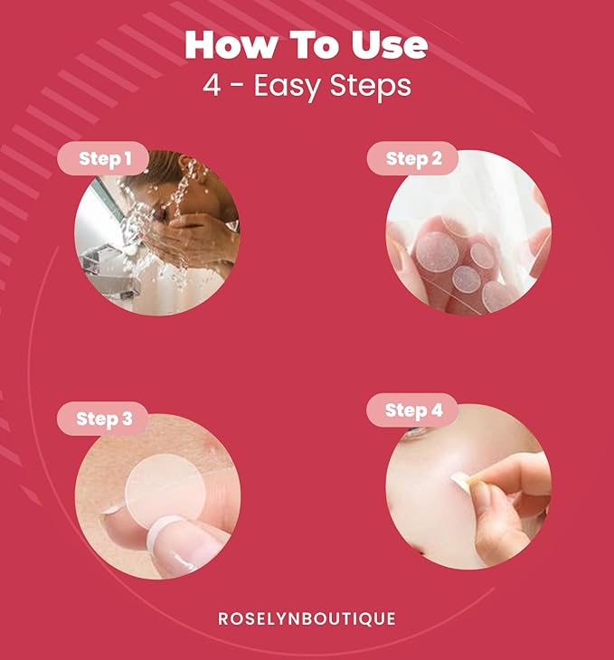 ROSELYNBOUTIQUE Pimple Patches for Face - Hydrocolloid Acne Patches For Zits Blemishes Pore Strips - Vegan Facial Skin Care Products Cruelty-Free (60 Dots)