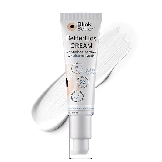 BlinkBetter® Restore Eyelid Cream – 3% Oat Extract & Ceramide Complex – Soothing Hydration & Barrier Support for Dry, Itchy, Red, Sensitive, or Flaky Skin Around the Eyes – All-Day Use – 1oz