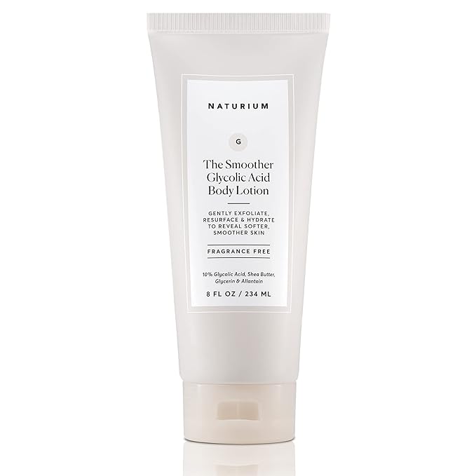 Naturium The Smoother Glycolic Acid Body Lotion, Resurfacing & Exfoliating Treatment, with 10% Glycolic Acid, 8 oz