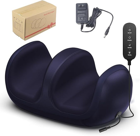 Foot Massager with Heat, Shiatsu Foot Massager for Plantar Fasciitis, Lightweight and Remote Control, Suitable for Home, Office, Cool Birthday Gifts for Mom, Dad(Blue)