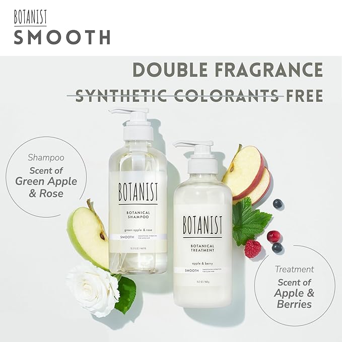 BOTANIST Anti Frizz Shampoo and Conditioner Set for Women & Men, Sulfate Free Shampoo and Conditioner with Keratin, Hyaluronic Acid & Collagen from Japan, Paraben Free SHAMPOO 31.7Fl Oz SMOOTH