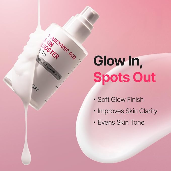 MEDITHERAPY Tranexamic Acid Skin Booster Cream 3.4 Fl Oz - 5% Niacinamide & 3% TXA Korean Face Moisturizer - Gentle Facial Serum Cream with Facial Device for Glass Skin - Radiant Complexion