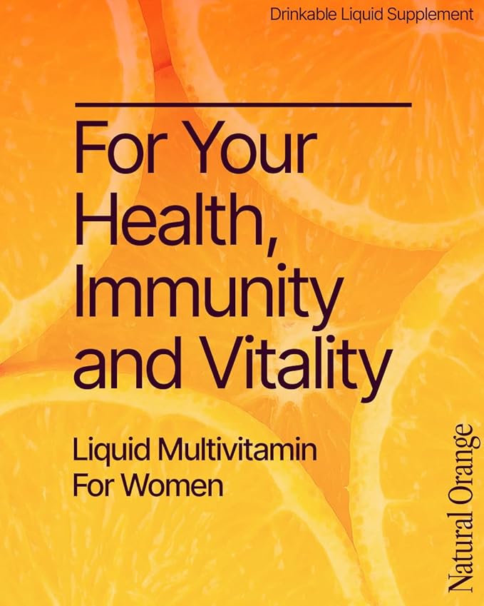 BeMe Liquid Multivitamin for Women - 2X Faster Absorption & High Bioavailability - Vitamin C+E, D, K, Calcium, Zinc, Magnesium - Clinically Tested Womens Multivitamin, Non-GMO, Soy, Dairy Free