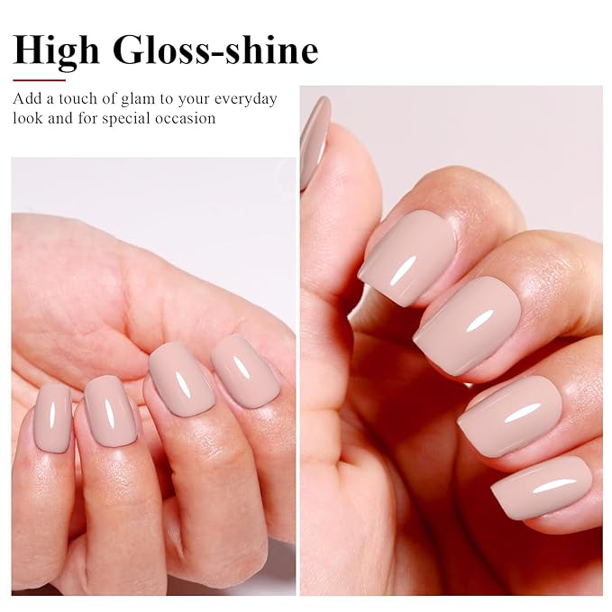 Imtiti 10ML Nude Gel Nail Polish Soak Off LED U V Neutral Nail Gel Polish DIY Nail Art Starter Manicure Salon Gel Nail Kit for Women Girls 1PCS