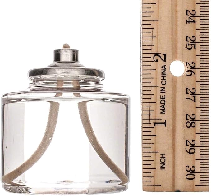 D'light Online HD17-12 Liquid Wax Disposable Clear Plastic Fuel Cells 17 Hour Oil Lamp Votive Fuel Cell Oil Clear Plastic Candle - Set of 12