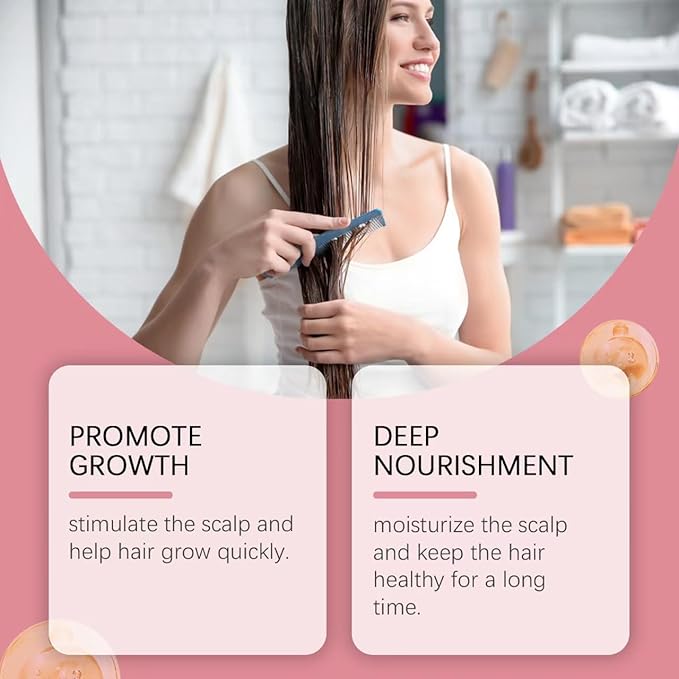 Hair Growth Spray for Men & Women – Natural Hair Thickening & Strengthening Treatment, Non-Greasy Scalp Spray with Herbal Extracts, Nourishes Roots & Reduces Hair Thinning – 50ml（2pcs）