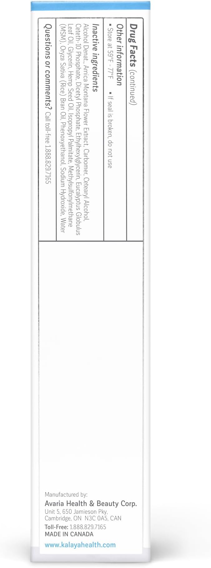 Kalaya Pain Relief Cream with Arnica for Muscles and Joints – 6 Natural Active Ingredients - Dermatologist Tested - 4.2 oz (Pack of 3)