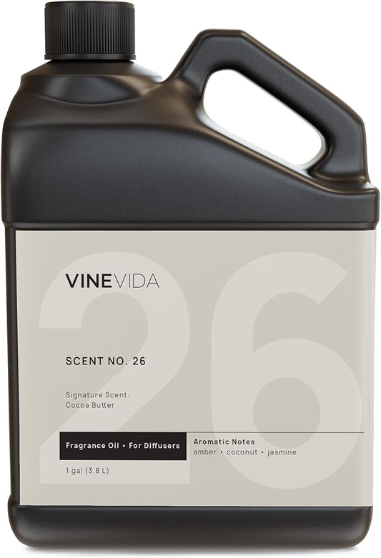VINEVIDA [128 Fl Oz] Cocoa Butter Fragrance Oil for Cold Air Diffusers, Essential Oils for Diffuser Oil Refill & Air Freshener Room Spray