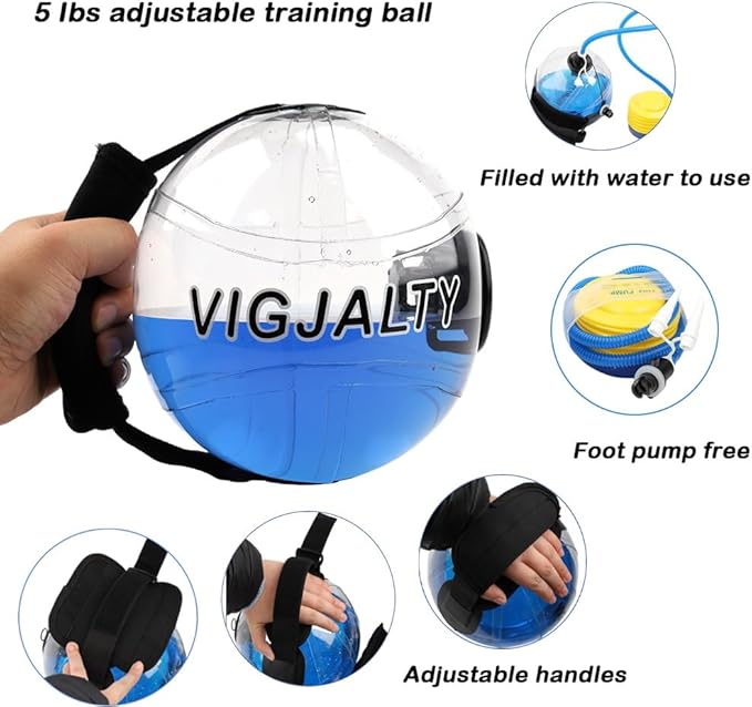 Heavy Duty Adjustable Aqua Bag - Durable Water Filled Training Aqua Bags for Strength Core & Full Body Workouts - Portable Fitness Equipment - Home Gym Outdoor Water Weights Sandbag Alternative