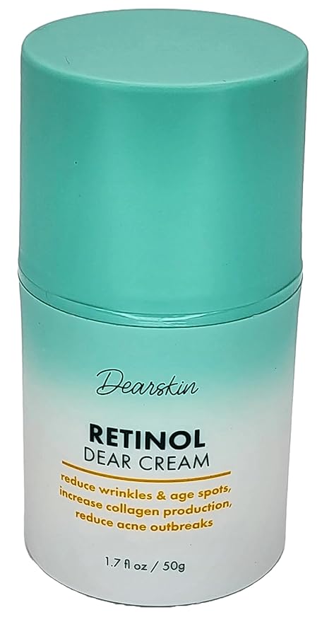 Retinol Cream for Face Anti Aging Moisturizer Wrinkle 1.7oz Night and Day with Botanical Hyaluronic Acid, Vitamin E, Jojoba Oil Aloe Vera Vegan - New Pump Bottle!